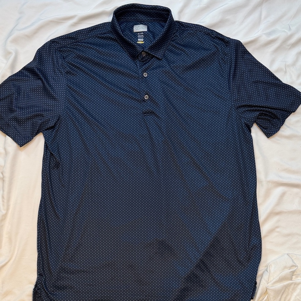 Greg Norman Shark Men's Navy Blue Polo Golf Shirt